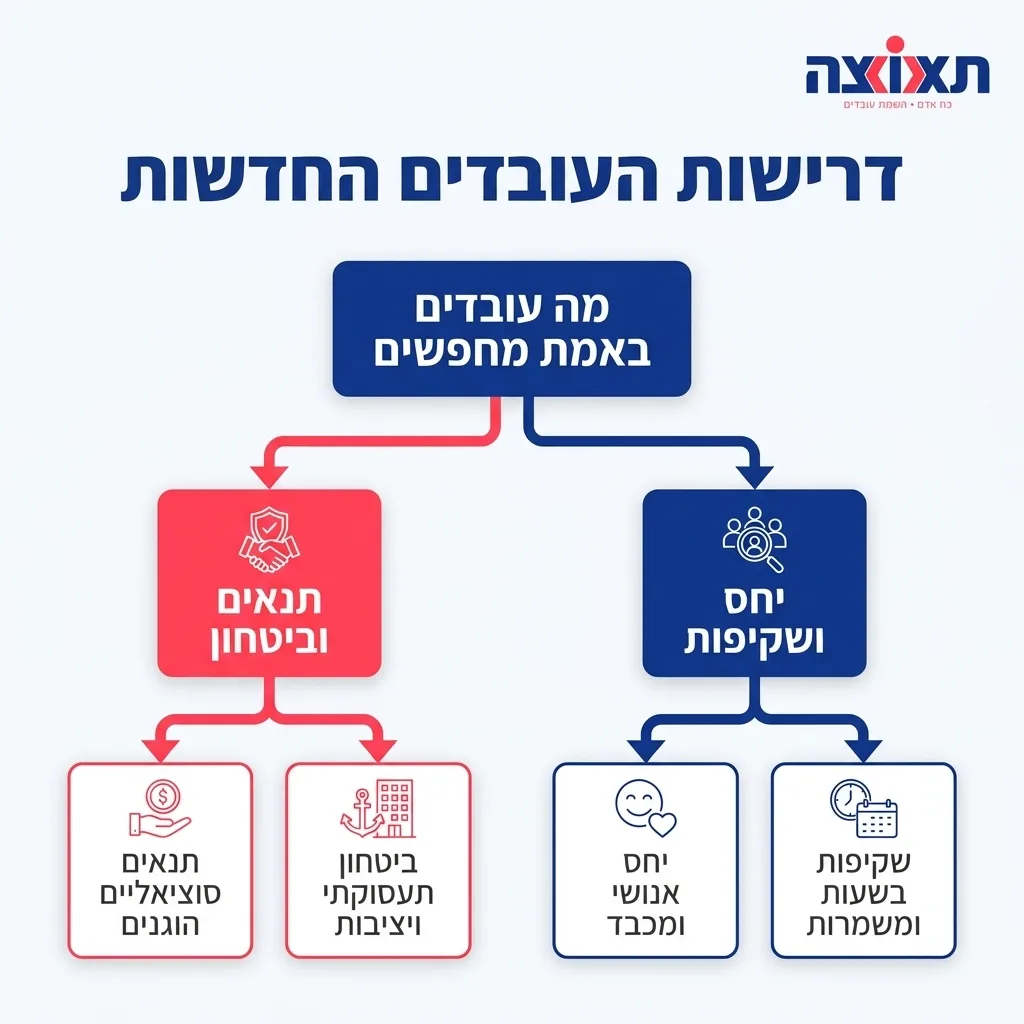 אינפוגרפיקה — דרישות העובדים החדשות: מה עובדים באמת מחפשים